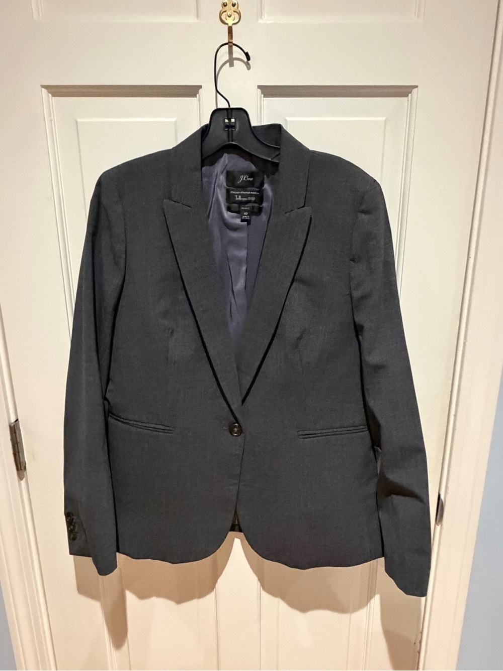 J. Crew Dark Charcoal Single-Button Women's Blazer
